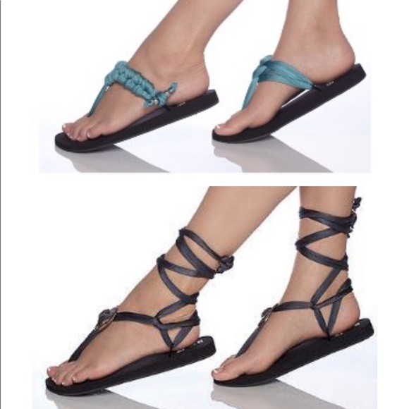 Bijolie 3 Loop Teal Sandals New Size 9 - Picture 6 of 7